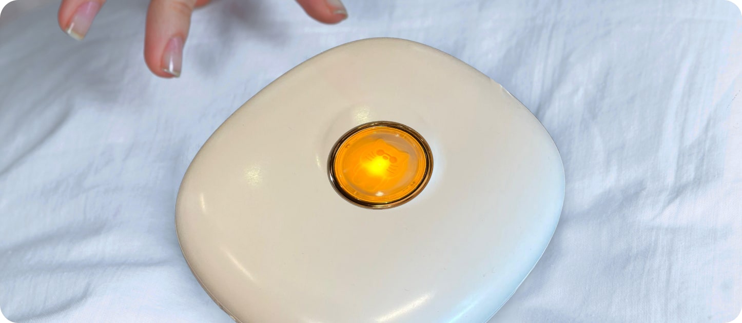 light on when vibrating alarm is ringing