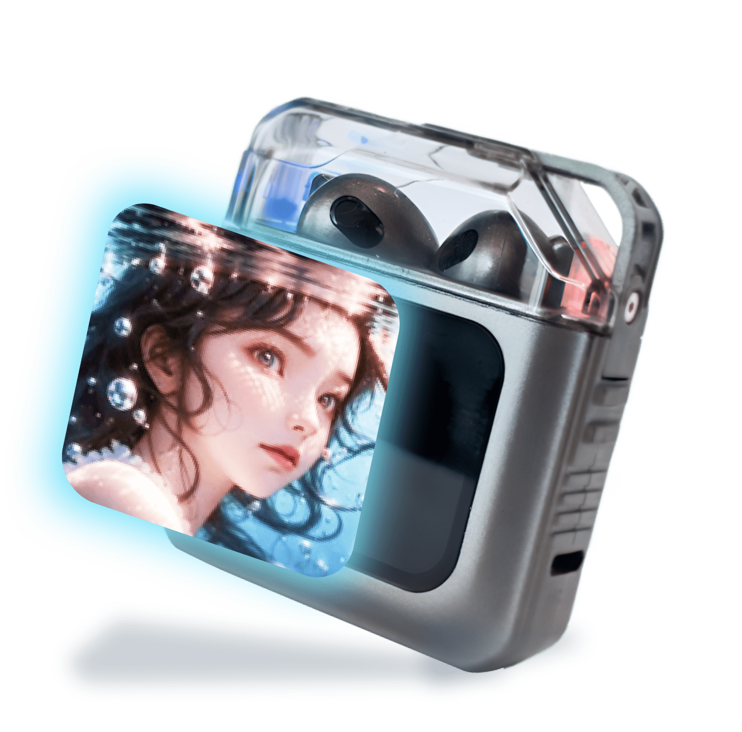 Qioob earbuds of 1.8 IPS touch panel