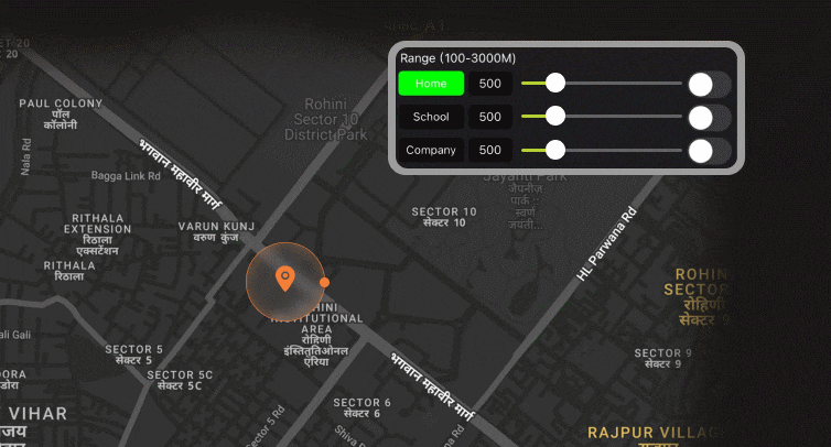 Pet tracker geo fenceing