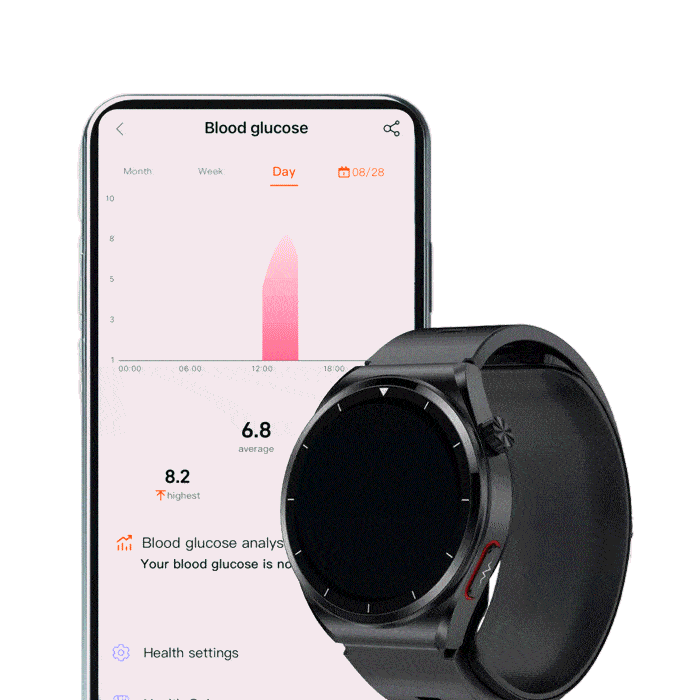 Qioob BP watch measuring blood profile like SpO2, sugar and lipid measurement
