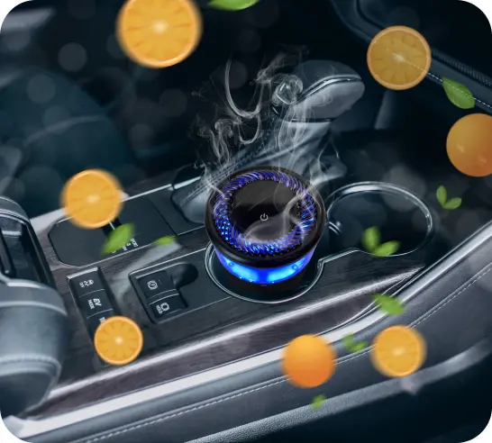 orange fragrance in Qioob car perfume diffuser
