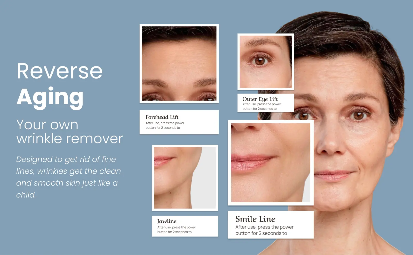 reverse ageing after using face massager